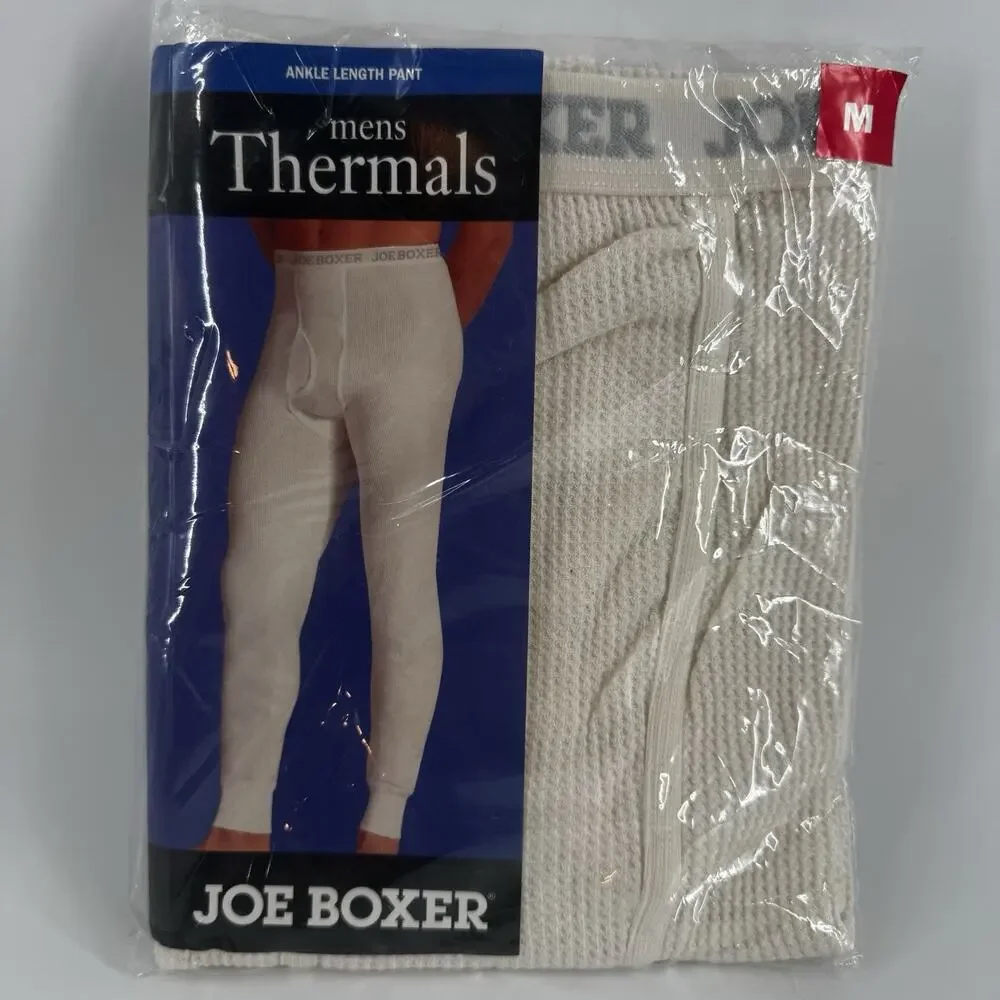 Joe Boxer Mens Thermal Long Johns Size Medium (32-34) Ankle Length NIP 2005